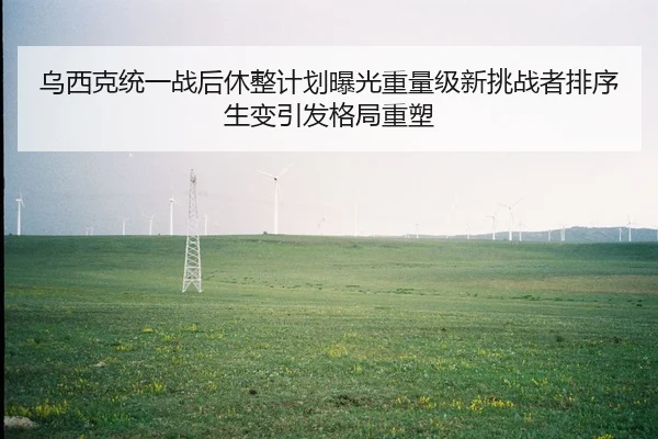 乌西克统一战后休整计划曝光重量级新挑战者排序生变引发格局重塑